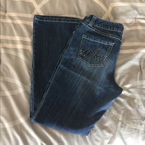 INC size 8 boot cut curvy fit jeans